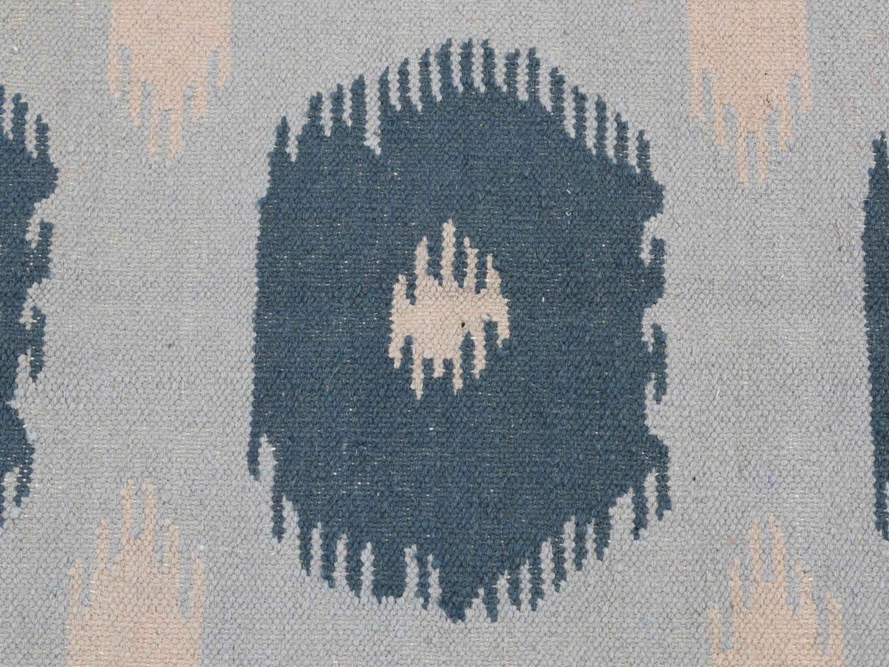 Flatweave / Kilim hand-knotted wool runner in Blue, 2'7" x 6'1", SKU O087863