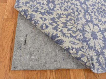 Purple 5'3" x 7'5" Flatweave / Kilim Hand woven Wool Rug - Sku: O087865