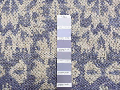 Purple 5'3" x 7'5" Flatweave / Kilim Hand woven Wool Rug - Sku: O087865