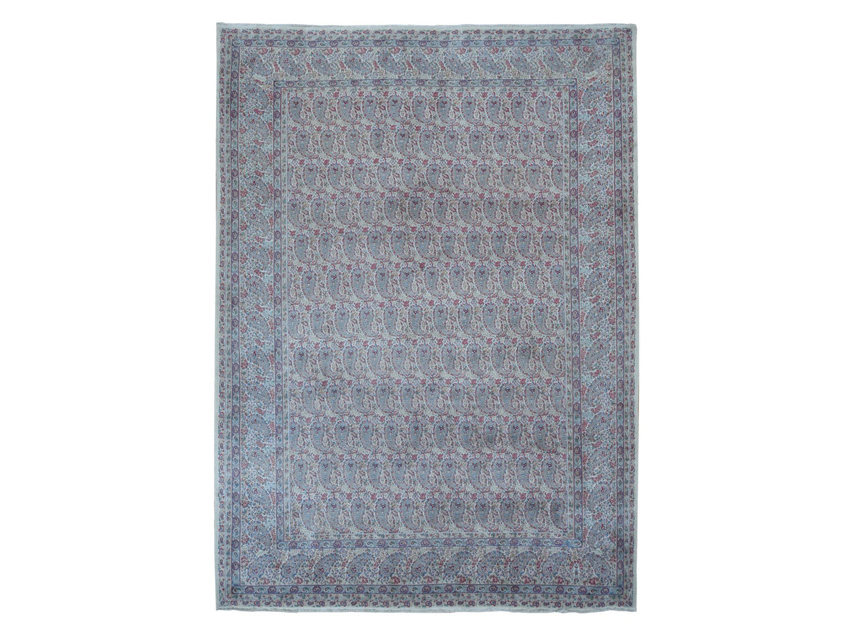 Kerman Fine Oriental hand-knotted wool rug in Ivory, 8'9" x 12'1" — SKU O087897