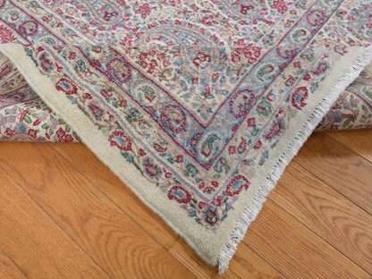 Kerman Fine Oriental hand-knotted wool rug in Ivory, 8'9" x 12'1" — SKU O087897 (view 5)