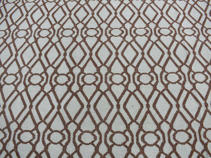 Green 4'3" x 5'10" Flatweave / Kilim Hand woven Wool Rug - Sku: O087901