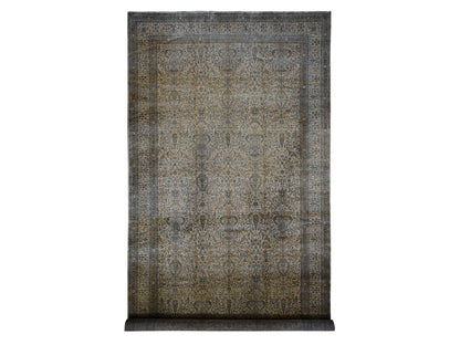 Brown 10'8" x 20'5" Fine Oriental Hand knotted Wool Rug - Sku: O087903