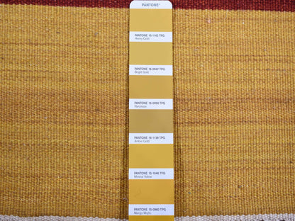 Kilim Flat-Weave hand-knotted wool rug in Ivory, 9'1" x 12'6" — SKU O087909 (view 7)