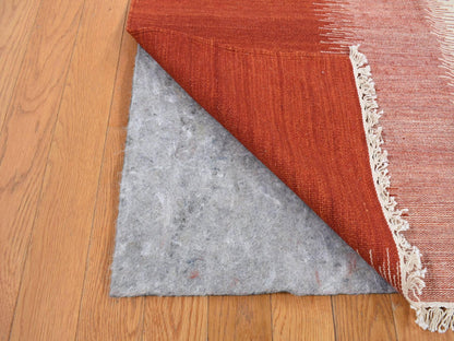 Kilim Flat-Weave hand-knotted wool rug in Ivory, 8' x 10'2" — SKU O087910 (view 4)