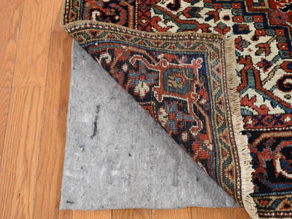 Heriz Heriz hand-knotted wool rug in Red & Blue, 4'9" x 5'10" — SKU O087915 (view 3)