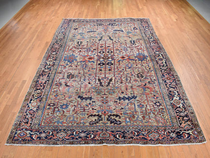 Beige 9'3" x 12'4" Heriz Hand knotted Wool Rug - Sku: O087918