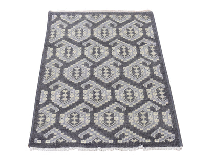 Oushak Oushak hand-knotted wool rug in Gray, 2' x 3' — SKU O087922