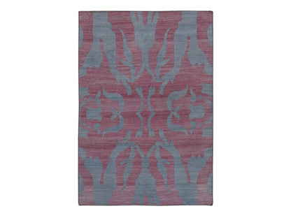 Kilim Flat-Weave hand-knotted wool rug in Gray, 4' x 6' — SKU O087929