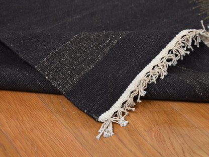 Green 10'0" x 14'6" Flatweave / Kilim Hand woven Wool Rug - Sku: O087936
