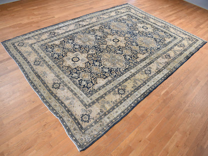 Blue 9'4" x 13'9" Antique Hand knotted Wool Rug - Sku: O087939