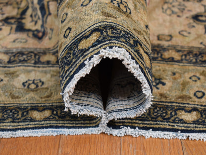 Blue 9'4" x 13'9" Antique Hand knotted Wool Rug - Sku: O087939