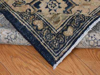 Blue 9'4" x 13'9" Antique Hand knotted Wool Rug - Sku: O087939