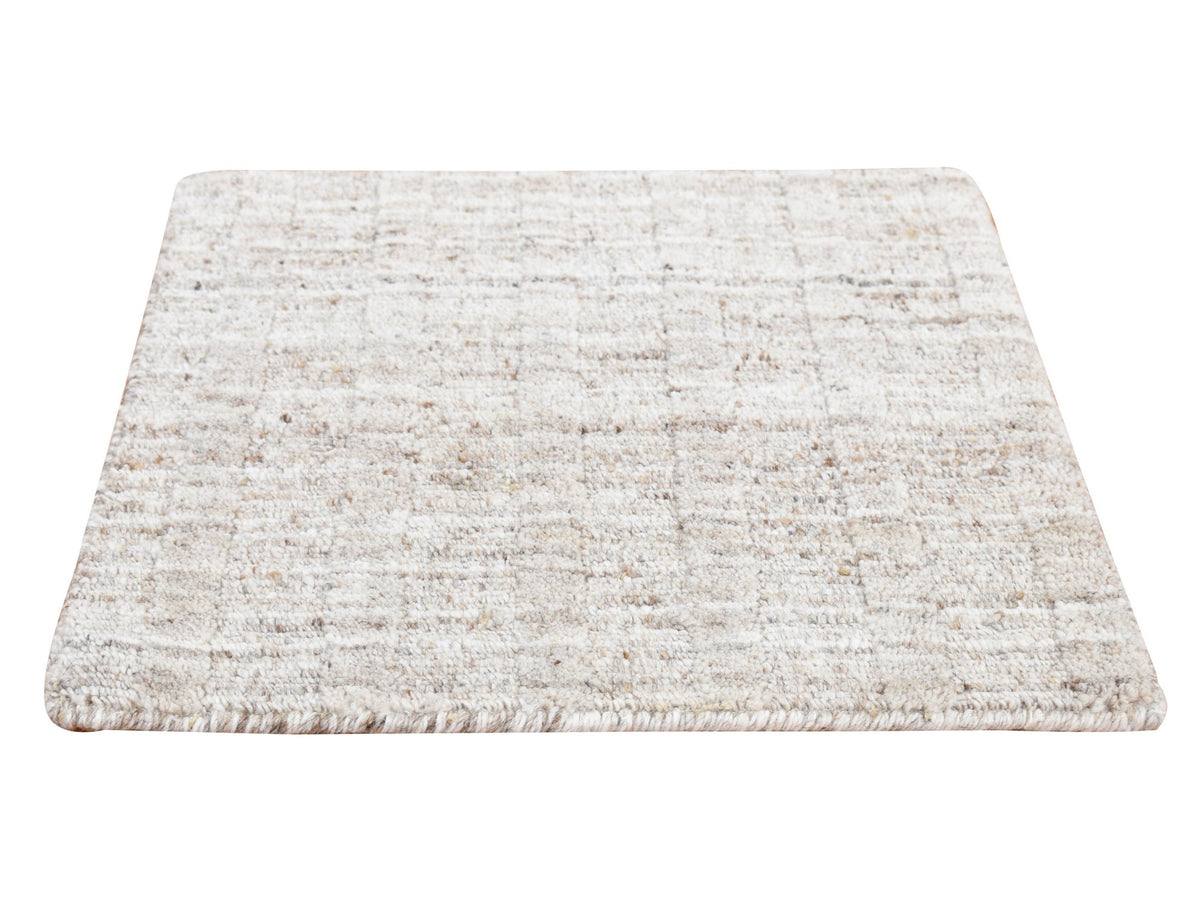 Modern / Contemporary hand-knotted wool rug in Gray, 1'6" x 1'6" — SKU O087943