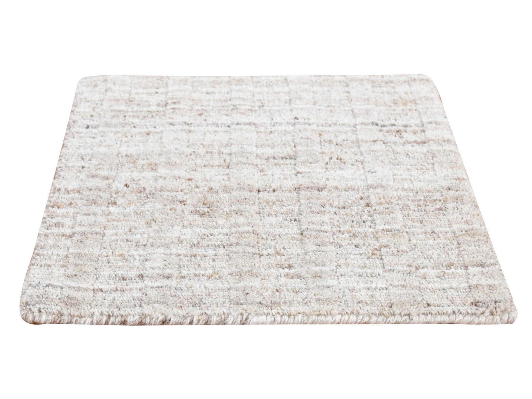 Modern / Contemporary hand-knotted wool rug in Gray, 1'6" x 1'6" — SKU O087943