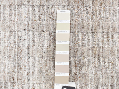 Modern / Contemporary hand-knotted wool rug in Gray, 1'6" x 1'6" — SKU O087943 (view 2)
