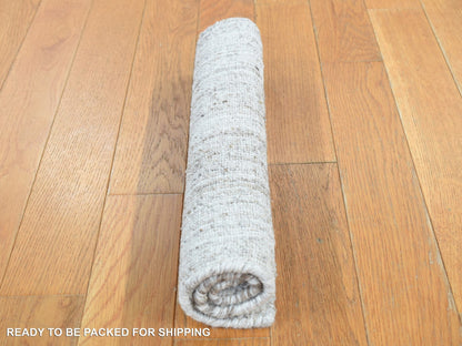Modern / Contemporary hand-knotted wool rug in Gray, 1'6" x 1'6" — SKU O087943 (view 3)