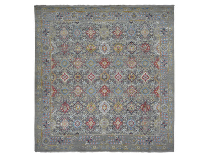 Beige 10'0" x 10'6" Transitional Hand knotted Wool/Silk Rug - Sku: O087946