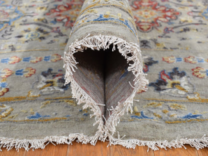 Beige 10'0" x 10'6" Transitional Hand knotted Wool/Silk Rug - Sku: O087946