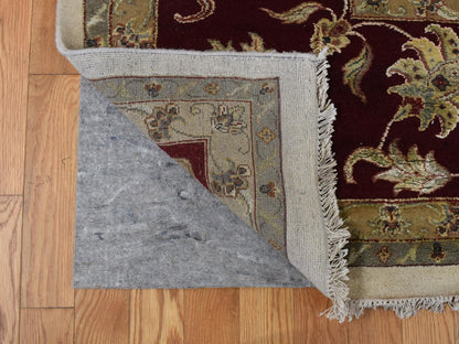Rajasthan Rajasthan hand-knotted wool/silk rug in Ivory & Red, 12' x 18'2" — SKU O087952 (view 4)