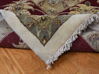 Rajasthan Rajasthan hand-knotted wool/silk rug in Ivory & Red, 12' x 18'2" — SKU O087952 (view 5)
