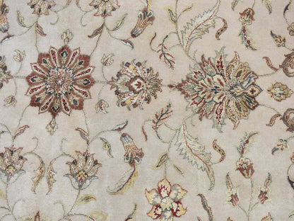 Rajasthan Rajasthan hand-knotted wool/silk rug in Ivory & Red, 12' x 18'2" — SKU O087952 (view 8)