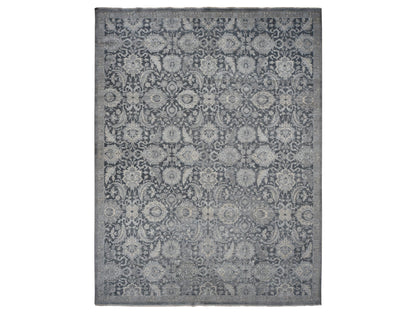 Oushak Oushak hand-knotted wool/silk rug in Gray, 12' x 15'8" — SKU O087953