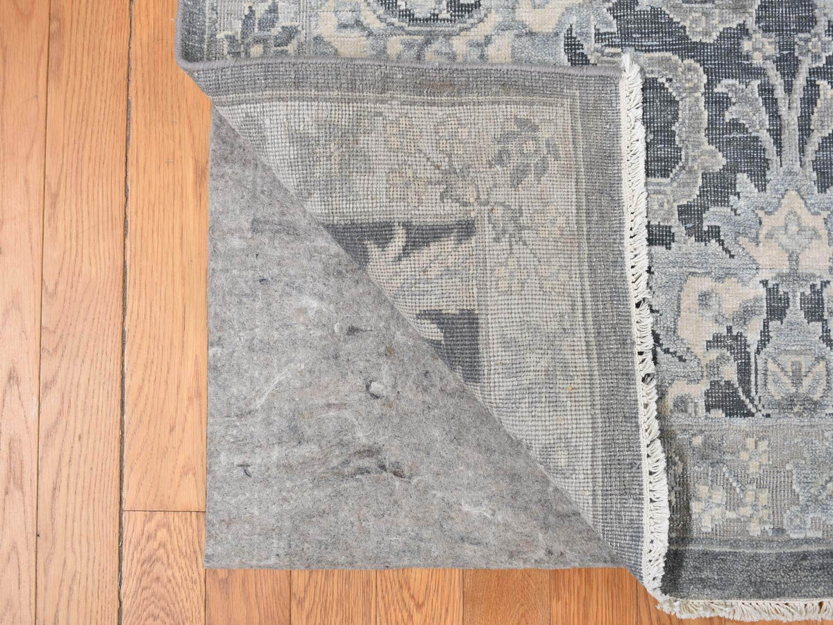 Oushak Oushak hand-knotted wool/silk rug in Gray, 12' x 15'8" — SKU O087953 (view 4)