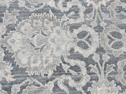 Oushak Oushak hand-knotted wool/silk rug in Gray, 12' x 15'8" — SKU O087953 (view 8)
