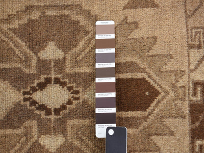 Brown 2'5" x 8'0" Tribal Hand knotted Wool Rug - Sku: O087955