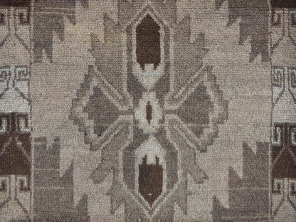 Brown 2'5" x 8'0" Tribal Hand knotted Wool Rug - Sku: O087955