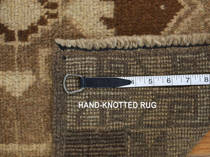 Brown 2'5" x 8'0" Tribal Hand knotted Wool Rug - Sku: O087955