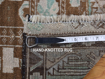 Brown 2'9" x 3'9" Tribal Hand knotted Wool Rug - Sku: O087960