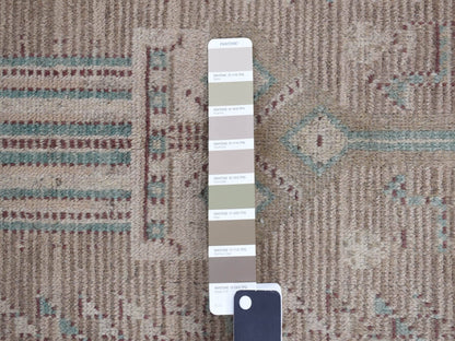 Baluch Tribal & Geometric hand-knotted wool runner in Gray, 4'1" x 9'2" — SKU O087961 (view 5)