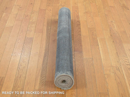 Baluch Tribal & Geometric hand-knotted wool runner in Gray, 4'1" x 9'2" — SKU O087961 (view 7)