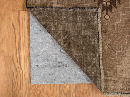 Brown 2'9" x 12'8" Tribal Hand knotted Wool Rug - Sku: O087963