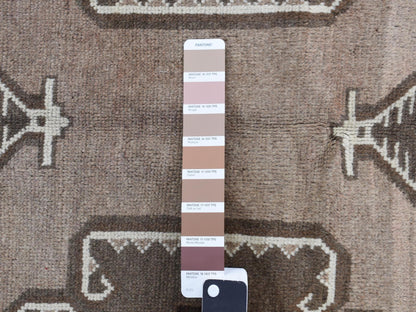 Tribal & Geometric hand-knotted wool rug in Gray, 6'3" x 9'10" — SKU O087964 (view 7)