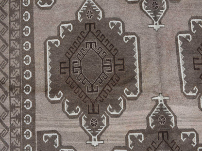 Tribal & Geometric hand-knotted wool rug in Gray, 6'3" x 9'10" — SKU O087964 (view 8)