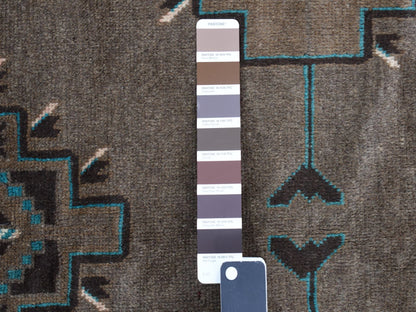 Brown 6'8" x 9'9" Tribal Hand knotted Wool Rug - Sku: O087968