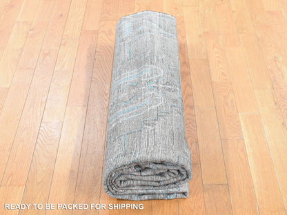 Brown 6'8" x 9'9" Tribal Hand knotted Wool Rug - Sku: O087968
