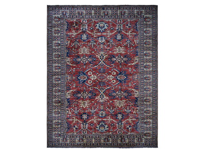 Kazak Kazak hand-knotted wool rug in Red & Ivory, 15'9" x 19'10" — SKU O087978