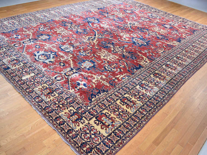 Kazak Kazak hand-knotted wool rug in Red & Ivory, 15'9" x 19'10" — SKU O087978 (view 3)
