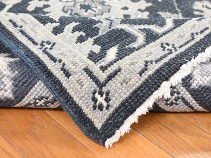 Green 6'1" x 9'0" Oushak / Peshawar Hand knotted Wool Rug - Sku: O087982