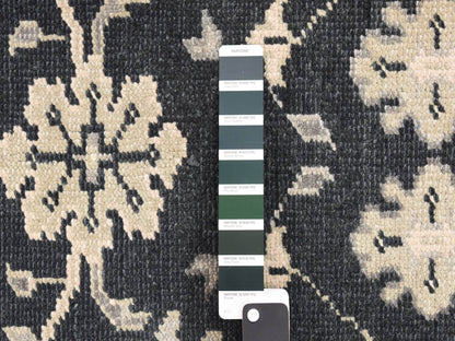 Green 6'1" x 9'0" Oushak / Peshawar Hand knotted Wool Rug - Sku: O087982