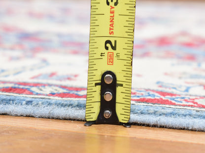 Kazak Kazak hand-knotted wool runner in Blue & White, 5'3" x 19'9" — SKU O087986 (view 8)
