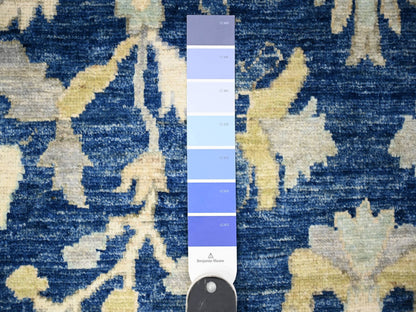 Blue 10'2" x 13'8" Oushak And Peshawar Hand knotted Wool Rug - Sku: O088004