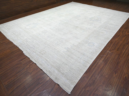 Oushak Oushak hand-knotted wool rug in Ivory & Gray, 11'11" x 15'10" — SKU O088017 (view 3)