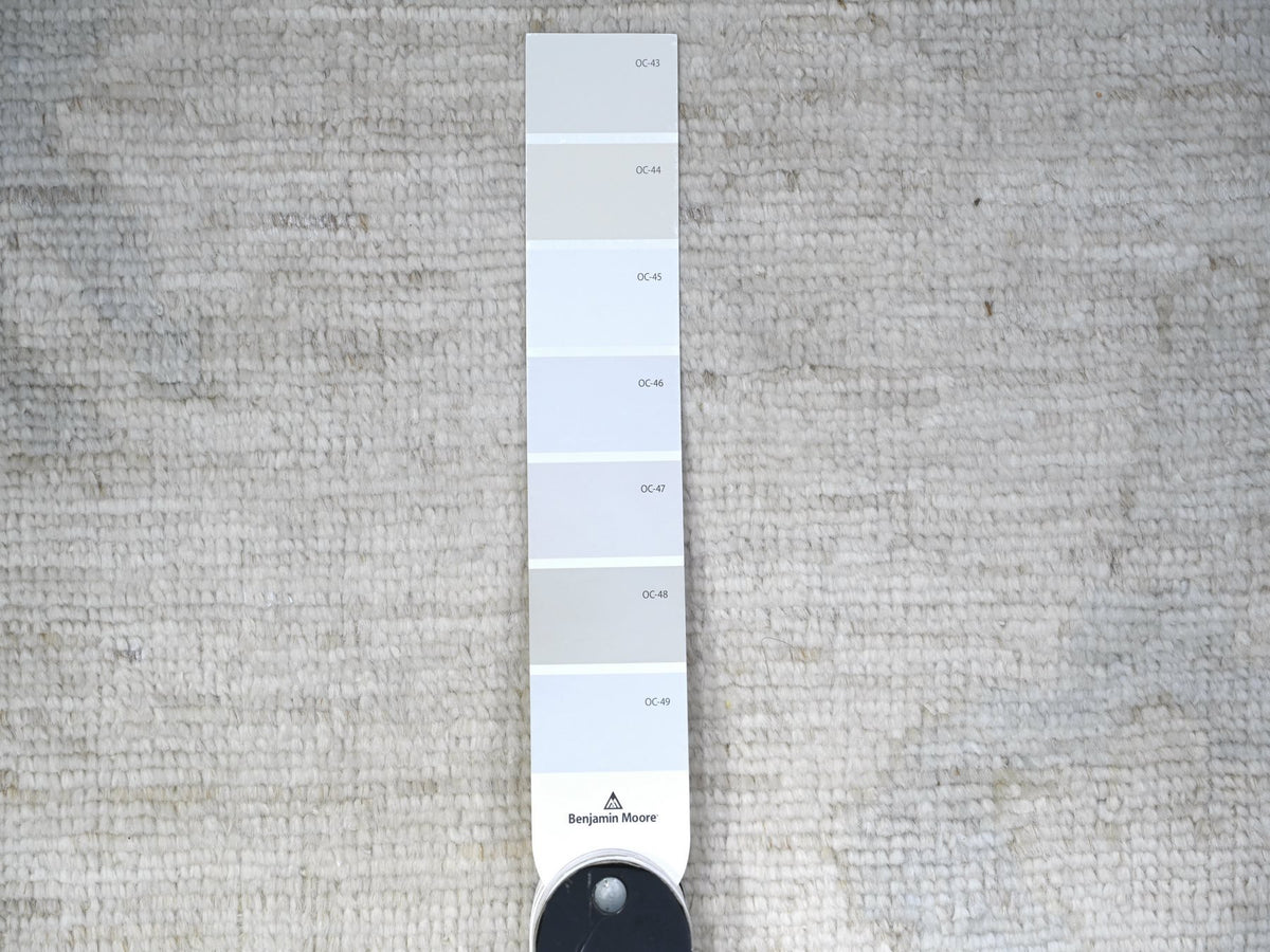 Oushak Oushak hand-knotted wool rug in Ivory & Gray, 11'11" x 15'10" — SKU O088017 (view 7)