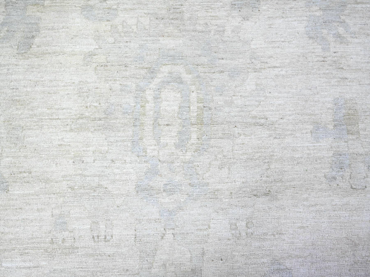 Oushak Oushak hand-knotted wool rug in Ivory & Gray, 11'11" x 15'10" — SKU O088017 (view 8)