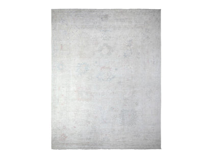 Oushak Oushak hand-knotted wool rug in Ivory, 11'11" x 15' — SKU O088026